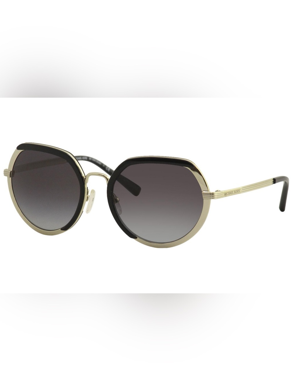 Michael Kors Gold Frame Sunglasses with Black Accents and Gradient Lenses